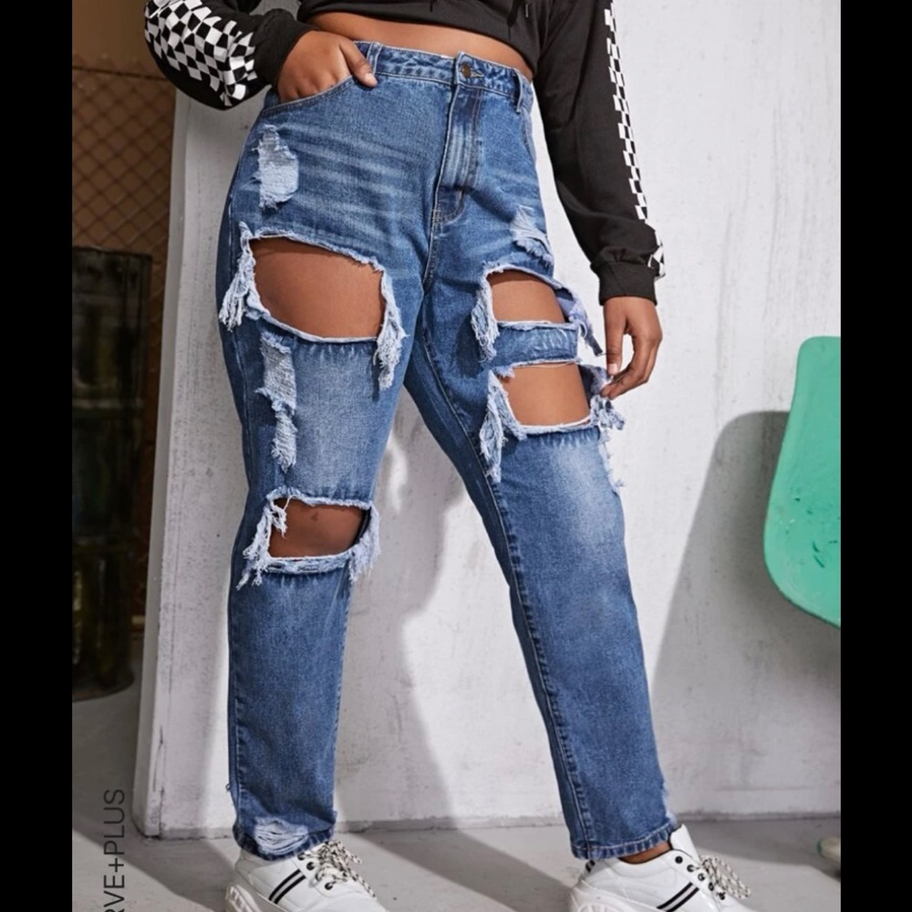 Destroyed Baggy Jeans Size 2x